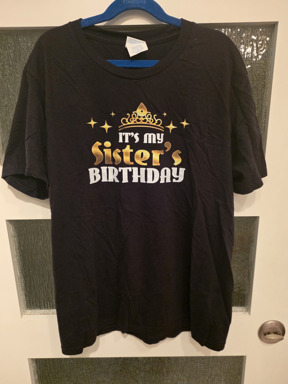 Kids 'It's My Sister's Birthday' Black Graphic Tee